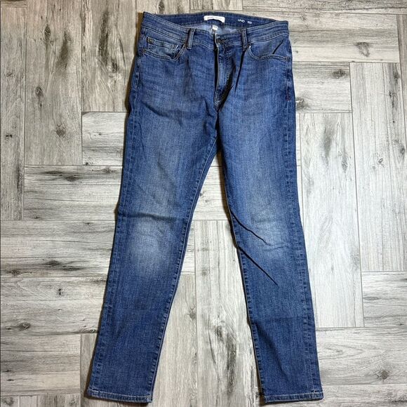 Warp + Weft Men's Slim Blue Denim Jeans - Picture 1 of 10